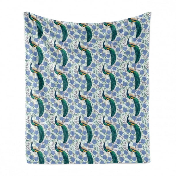 Colorful Vintage of Repetitive Wild Roses Leaves and Exotic Bird Pattern Ambesonne Peacock Soft Flannel Fleece Throw Blanket 50 x 60 Multicolor Cozy Plush for Indoor and Outdoor Use Colorful Vintage of Repetitive Wild Roses Leaves and Exotic Bird Pattern Ambesonne Peacock Soft Flannel Fleece Throw Blanket 50 x 60 Multicolor Cozy Plush for Indoor and Outdoor Use